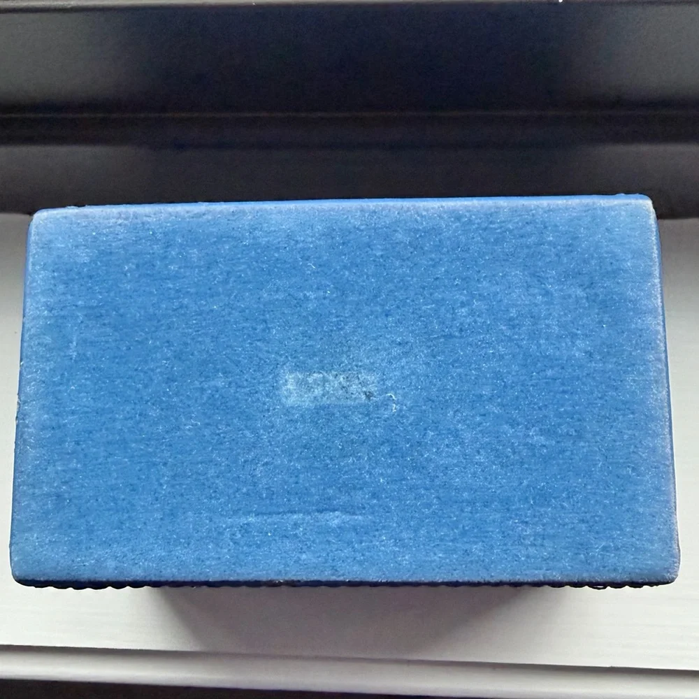 Classic Blue Leather-Look Desk Caddy/Business Card Holder